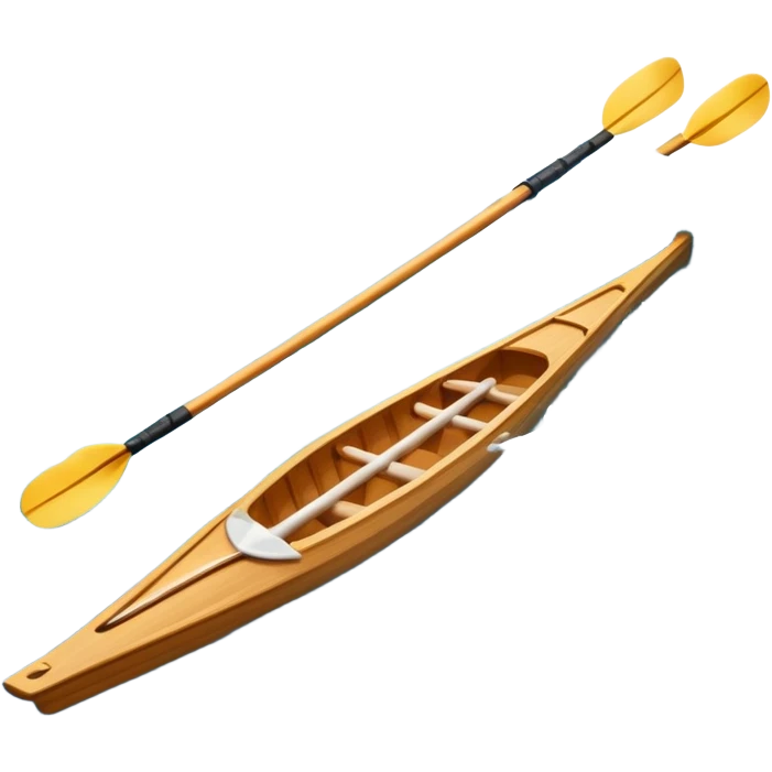 An icon showing a close-up of crossed oars, a sleek racing shell, and rippling water, symbolizing rowing. The design includes droplets in motion and a streamlined boat tip cutting through waves. Transparent background emphasizes strength, precision, and the spirit of competitive rowing emoji