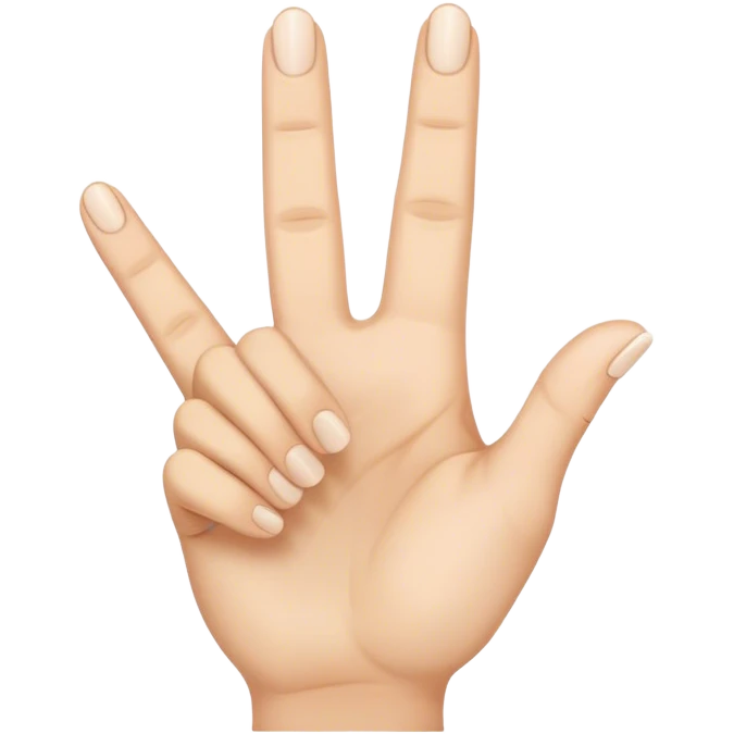 Hand with 2 fingers pointing up emoji