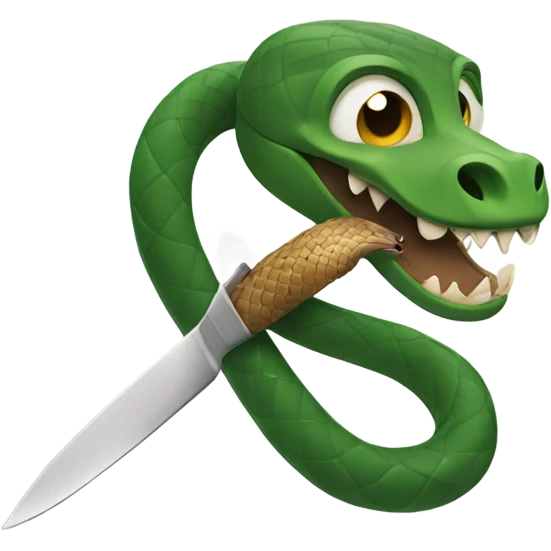 snake with a knife emoji