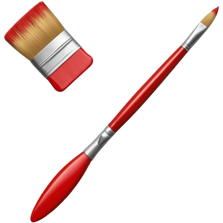 Red line painting brush emoji