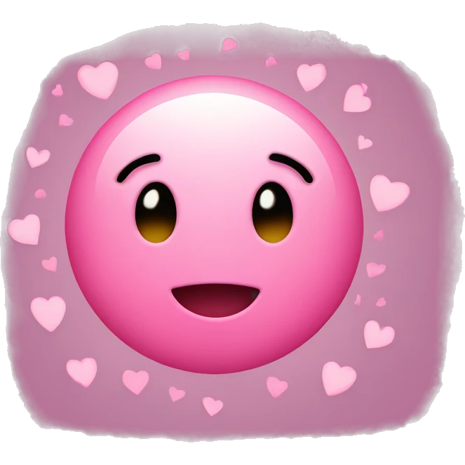 Blushing smiley face emoji with pink hearts  emoji