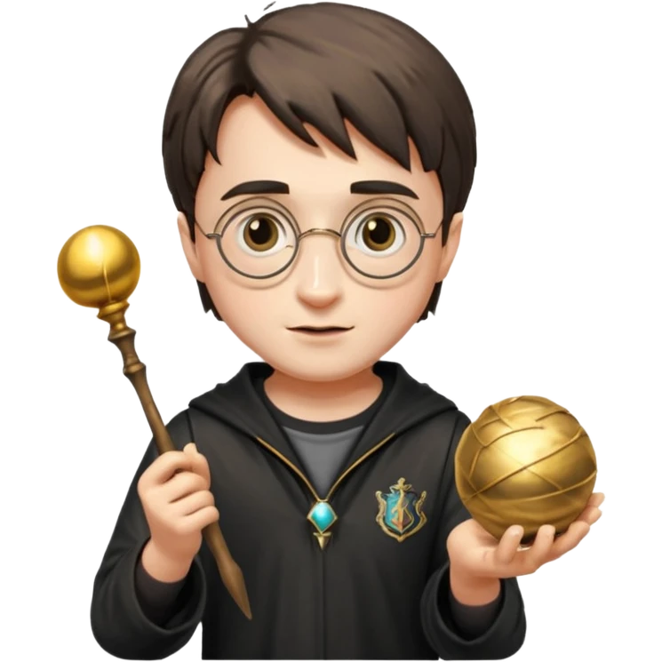 Harry Potter holding golden snitch  emoji