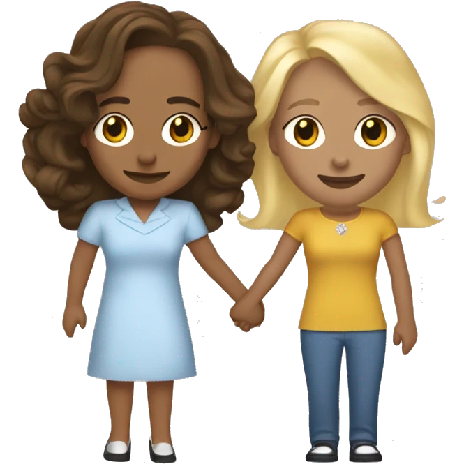 Kamala harris and princess blonde couple holding hands emoji