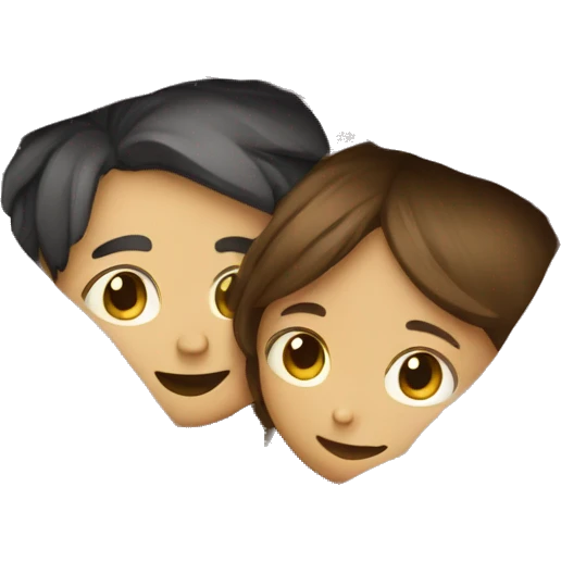 boy and girl hugging in blanket  emoji