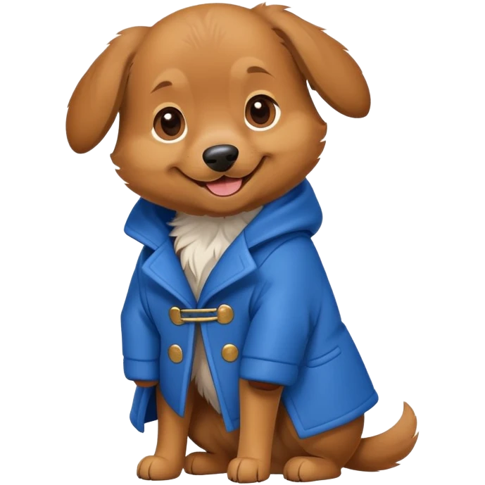 Dog in a coat emoji