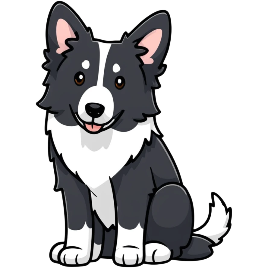 Merle border collie dog emoji