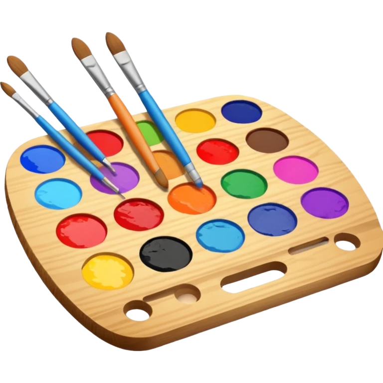 Palette with brushes emoji