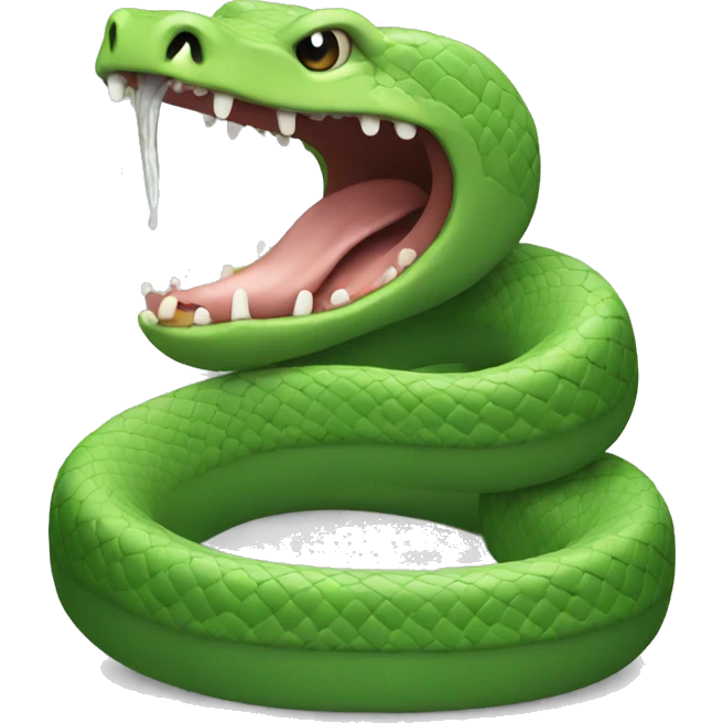 snake eating emoji