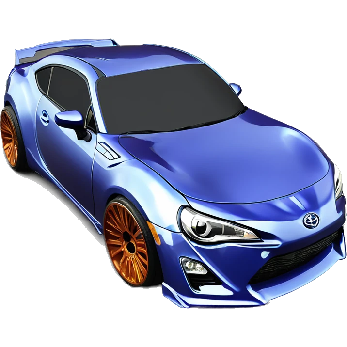 Hot wheel Chewbacca teeth grill Toyota 86 blueberry color,chrome wheels  emoji