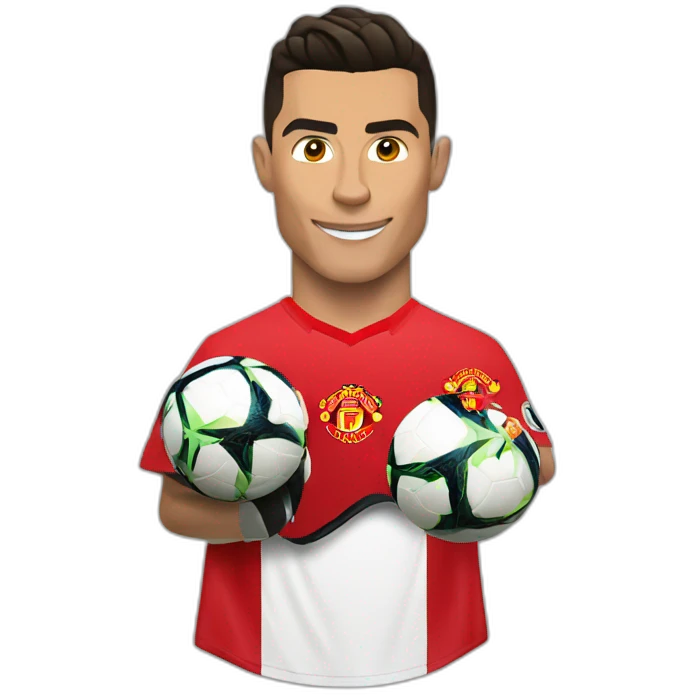 Cristiano Ronaldo in Manchester United emoji