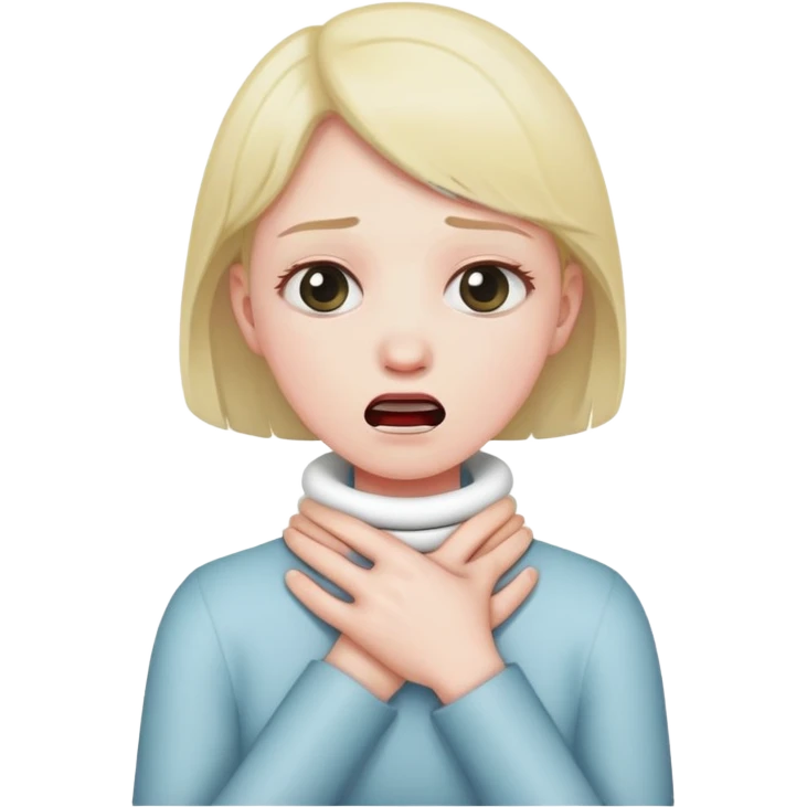 person wit hands around the neck like chokin emoji