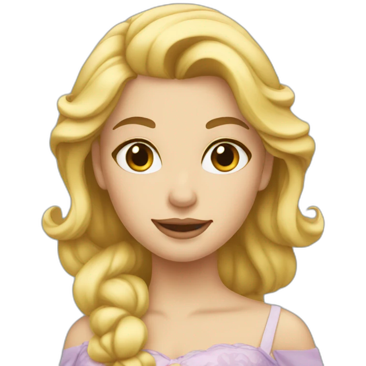 Fille blonde belle emoji