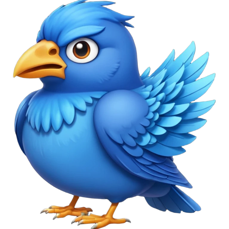 BLUE BIRD ANGRY  emoji