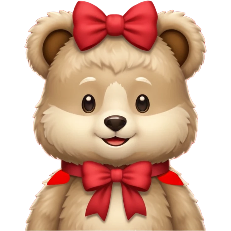 Cozy Bear with a bow emoji