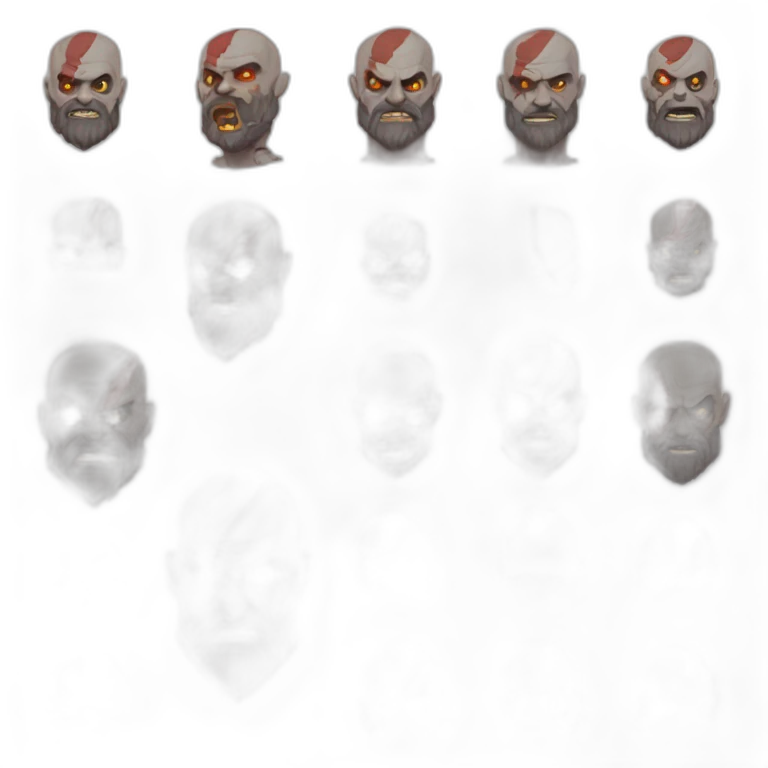 Kratos gesicht bemalung mit 💀 emoji