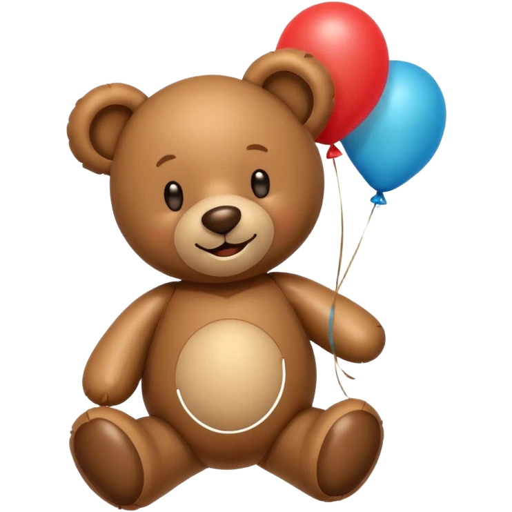 Teddy bear balloon style emoji