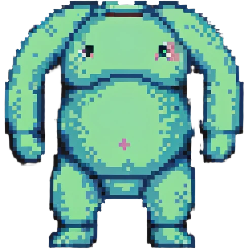 stomach in pixel art style emoji