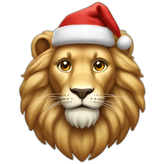 Santa Claus lion emoji
