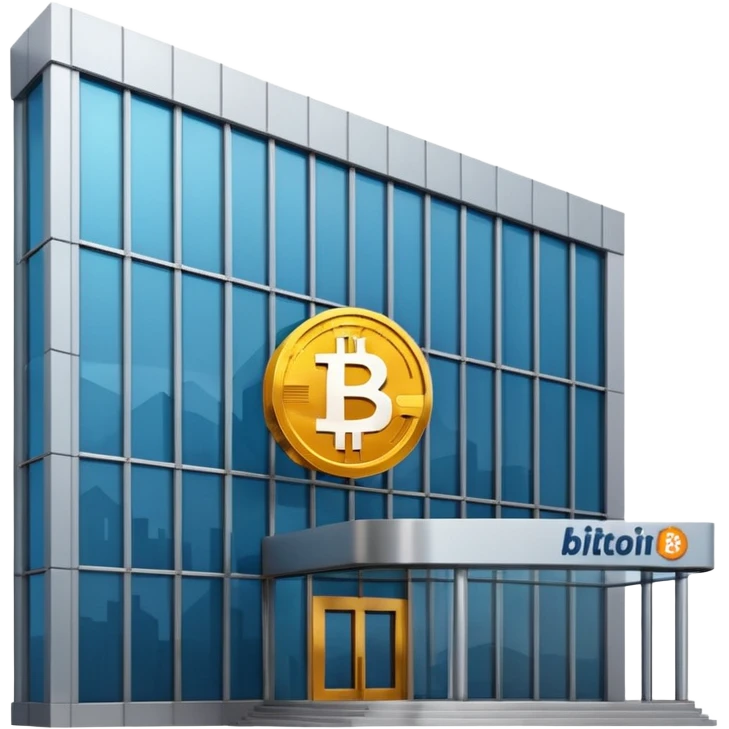 bank with bitcoin logo emoji