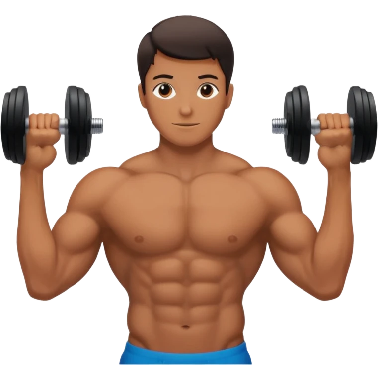 silhouette lifting a dumbbell while looking in a mirror emoji