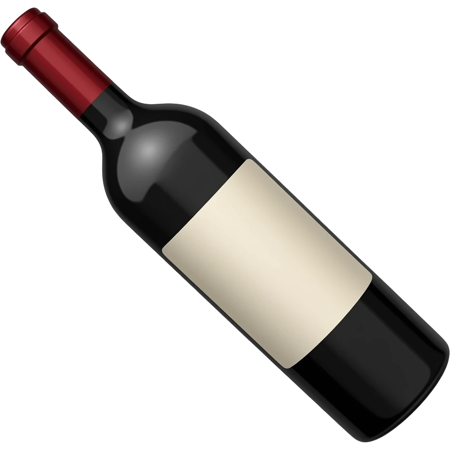 ازازه نبيذ مغلقه و مغلفه و رفيعه من فوق شبه الشمبانيه و اجعل لونها احمر ف كخلي emoji