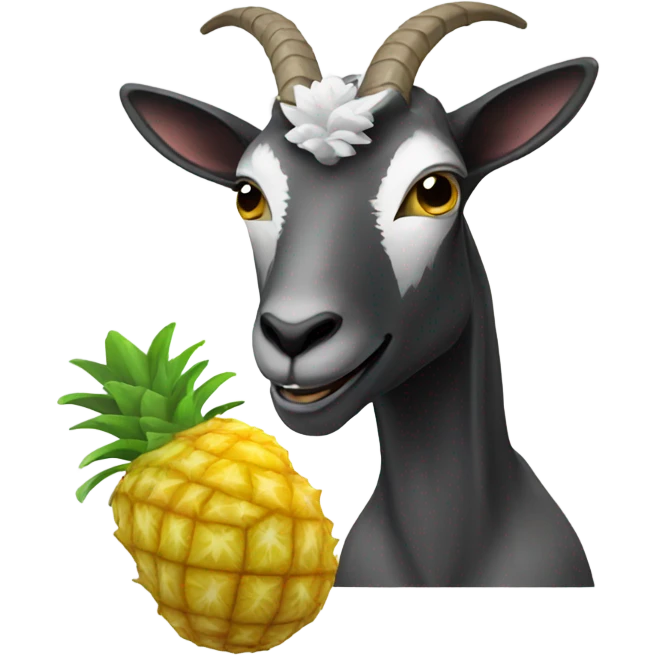 Goat eating pineapple  emoji
