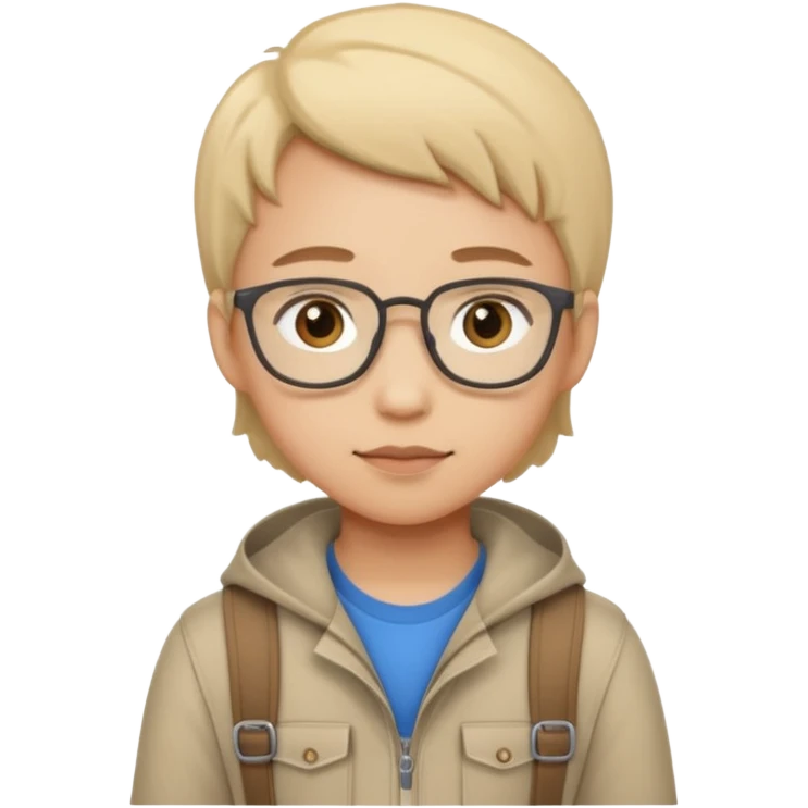 a cute math adventurer, wearing basic clothes emoji