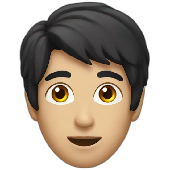 marathon with black hair emoji