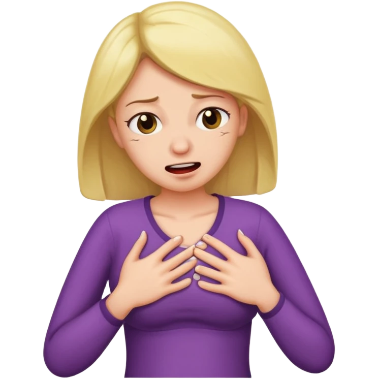 mulher com colica na barriga emoji