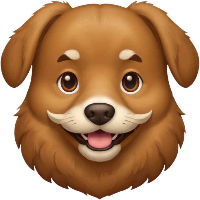  mustached dog emoji