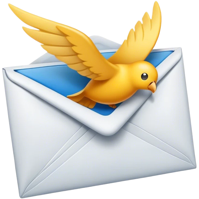 Flying mail emoji