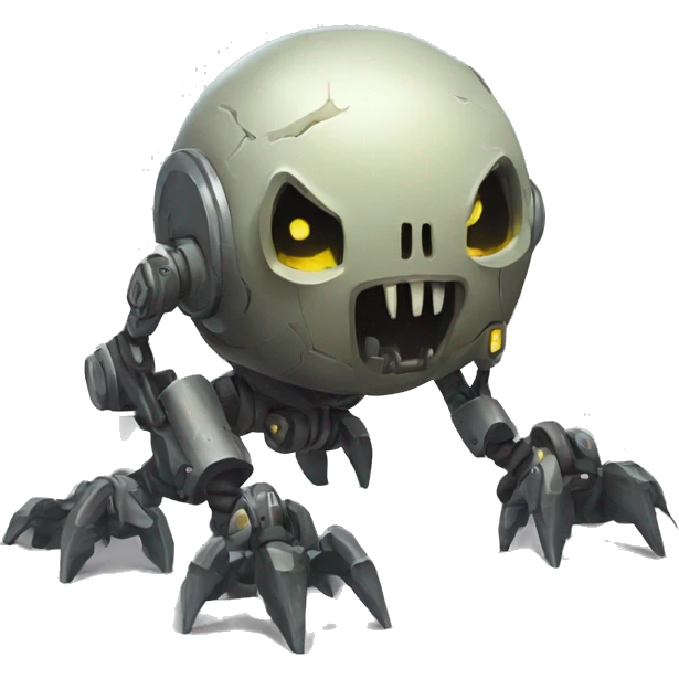 Vault bot as a ghoul crawling on the ground emoji