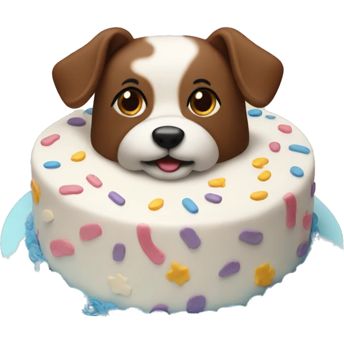 Dog birthday cake emoji