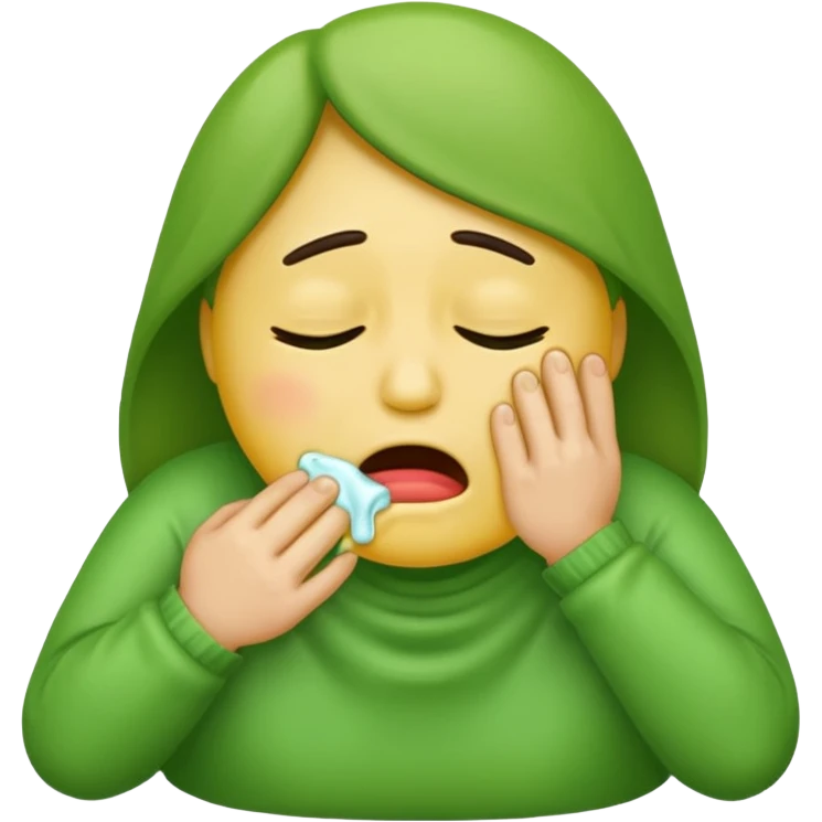 green-faced emoji both tears and vomit classic emoji look no human-like features emoji