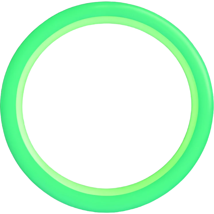 green power ring glowing 3D style emoji