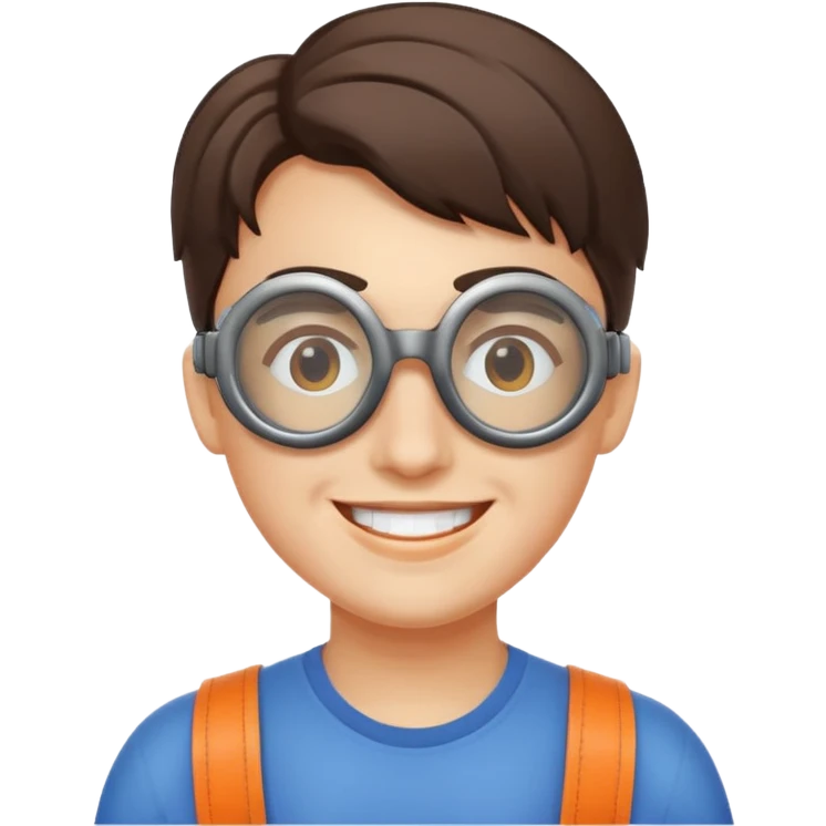 Smiling with googles emoji