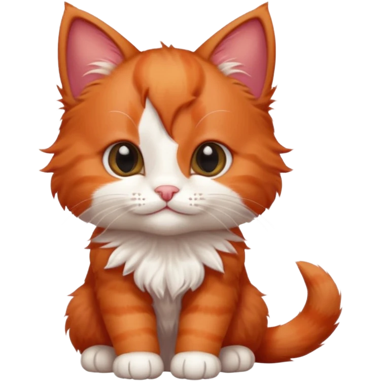 a sitting red kitten emoji