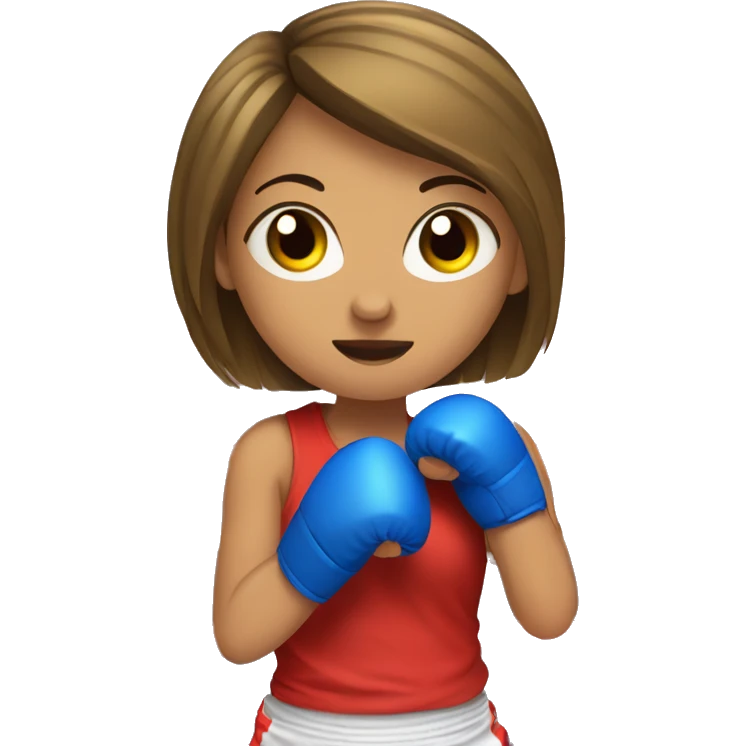 Girl doing muay thai emoji