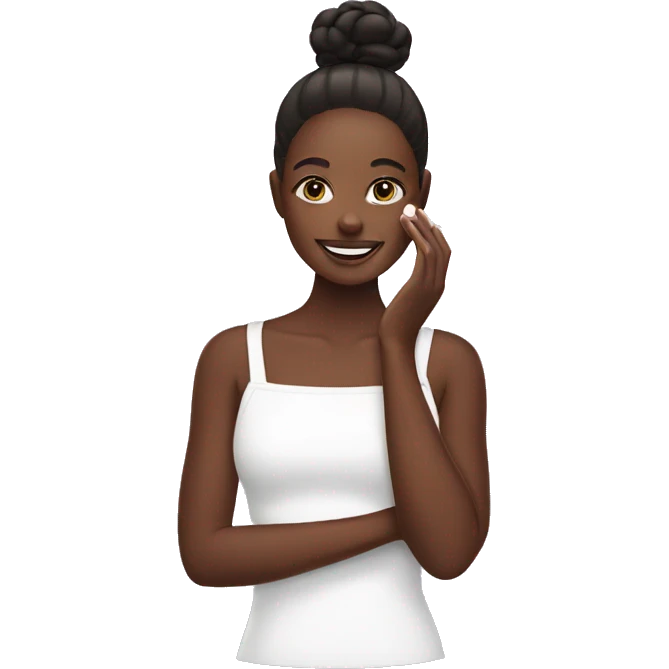 Girl doing skincare with glow recipe  emoji