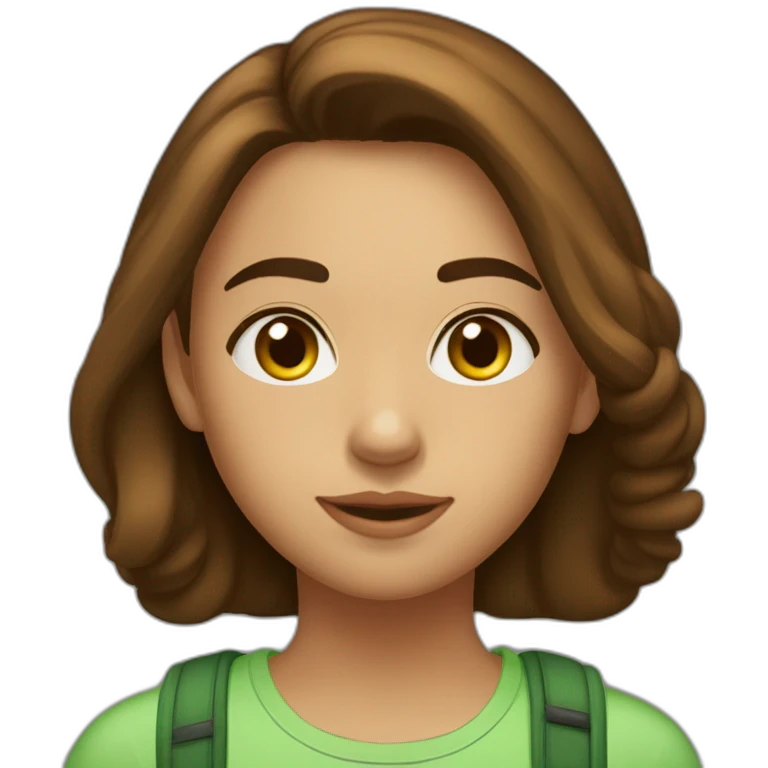Fille de 17 ans,taille 1m52,poids 58 kg,cheveux très bruns,très lisses,mi courts,avec les yeux mi marrons et verts. emoji