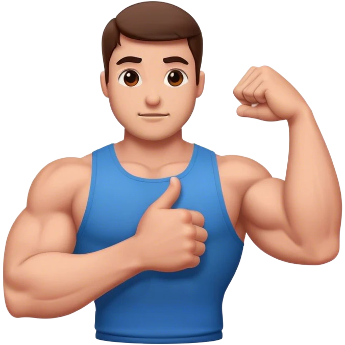 guy flexing emoji