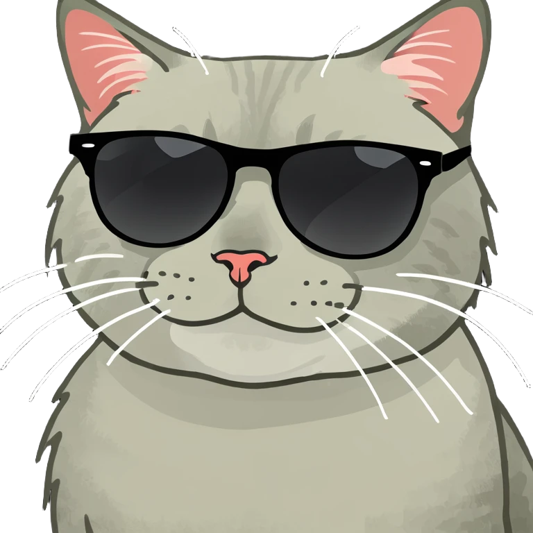 Cat with sunglasses emoji