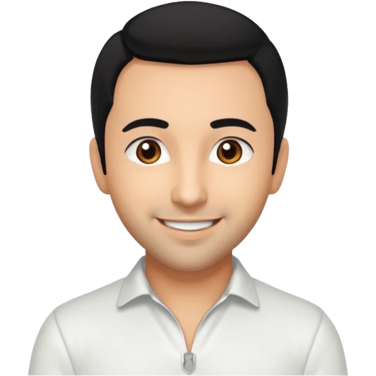 Howie Dorough brown eyes, black hair, white outfit emoji