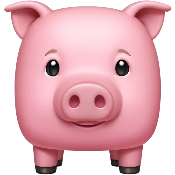 Cute block pig emoji