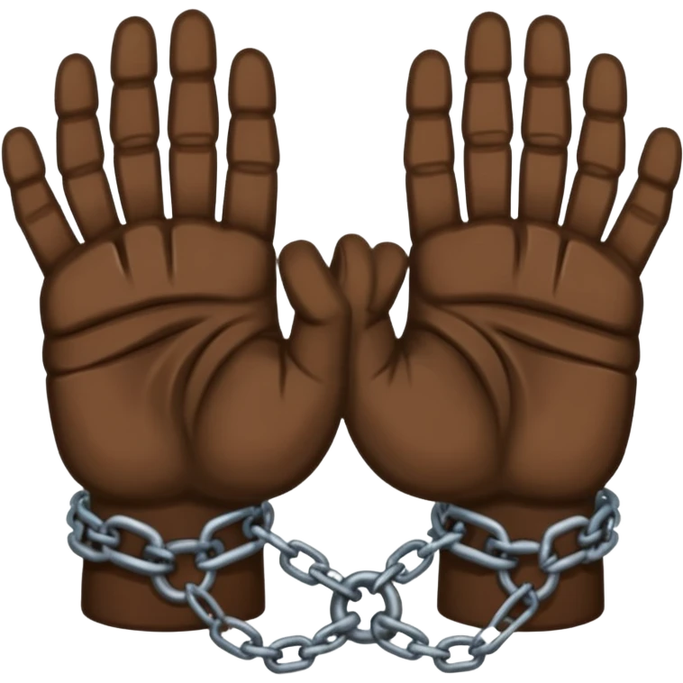 slavery chained hands emoji