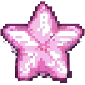 pink star pixel art emoji
