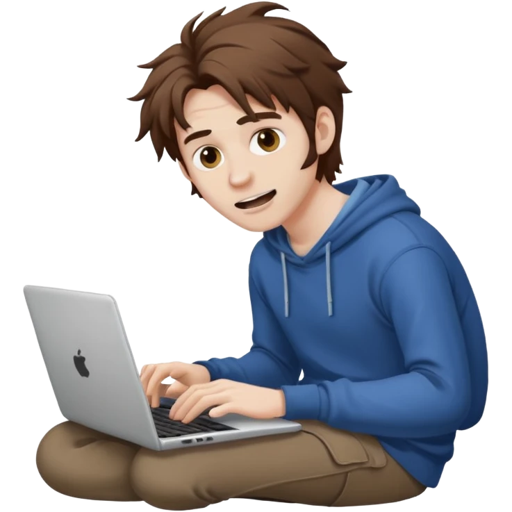 Crazy guy on laptop emoji