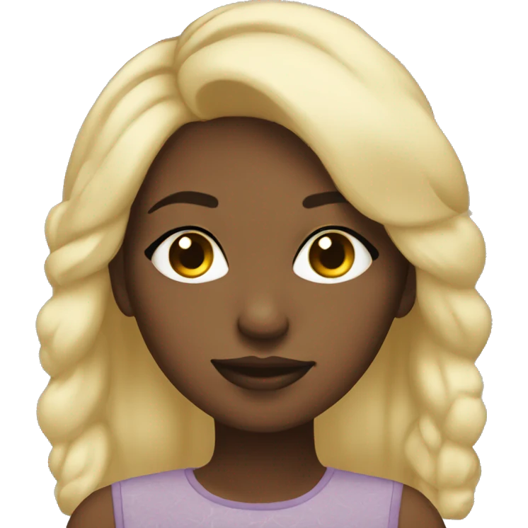 Blonde black girl with big lashes  emoji