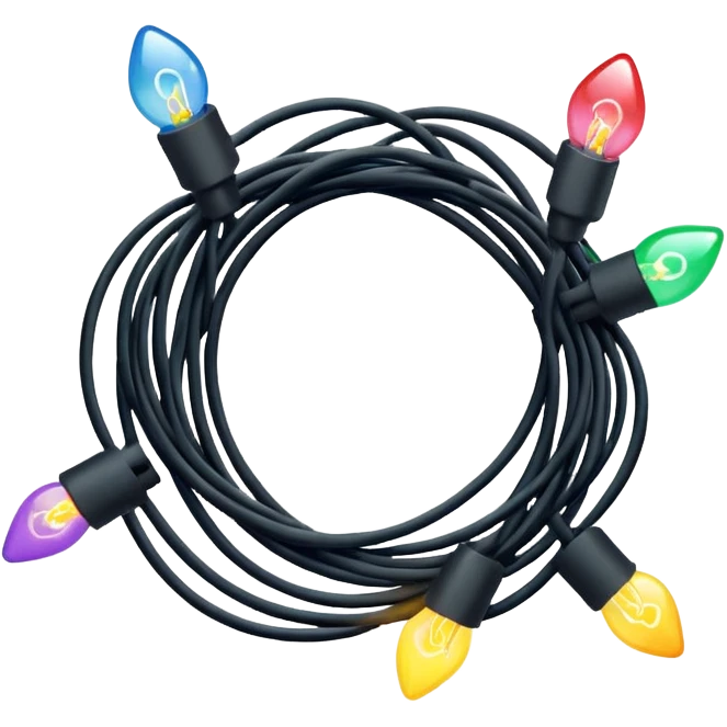 Christmas lights strang emoji
