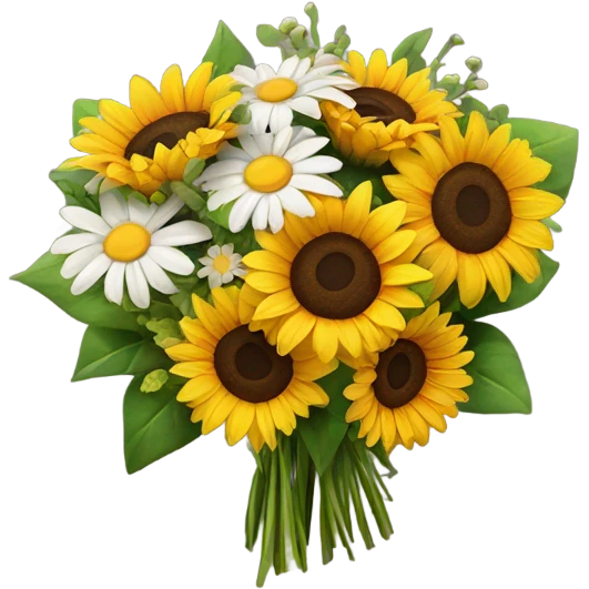 Sunflowers and daisy bouquet  emoji